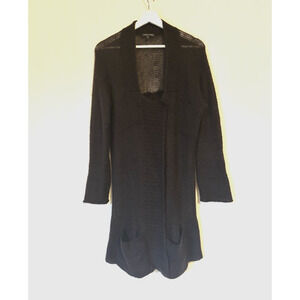 Eileen Fisher Cardigan Large Womens Sweater Mohair Wool Brown Knit Snaps